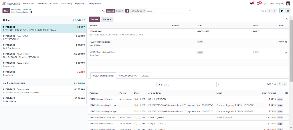 Odoo Bank synchronization and reconciliation Odoo Bank synchronization and reconciliation
